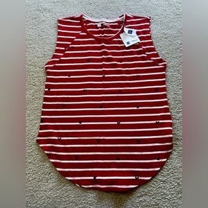 NWT GAP Disney red and white striped mickey ears tank- women’s S